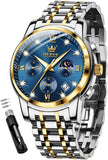 OLEVS Watches for Man 2858 Golden Blue