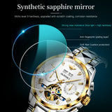 OLEVS 3186+3202 Couple Pair Watches Set Automatic Mechanical Self Winding Dress Matching Watch for His and Hers Valentines Day Gifts