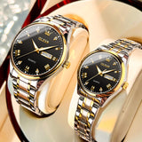 OLEVS 5563Couple Watch Valentines Couple Matching Watches His and Her Couple Set Wrist Watch Men and Women Lovers Wedding Waterproof Romantic Gifts Set of 2