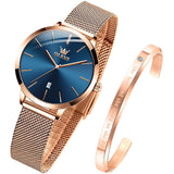 OLEVS Watches for Woman 5869 Rose Blue DW