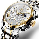 OLEVS Watches for Man 2892 Golden White