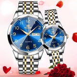 OLEVS Watches for Woman 9970 GL Golden Blue
