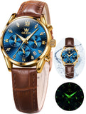 OLEVS Watches for Woman 5532 Golden Blue