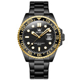 OLEVS 3610 Mens Watches, Silver Dress Gold Classic Luxury Big Large Face Waterproof Watches for Men, Analog Two Tone Stainless Steel Men Wrist Watch