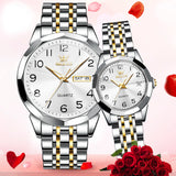 OLEVS Watches for Woman 9970 GL Golden White