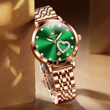 OLEVS 5189 Watch for Women Mesh Strap Fashion Rose Gold Dress Watches