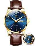 OLEVS Watches for Man 6898 Golden Blue