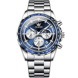 OLEVS 2945 Watches For Men Business Dress Luxury Casual Analog Quartz Stainless Steel Waterproof Luminous Date Men Wrist Watches Reloj Para Hombre Black Dial