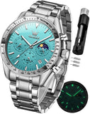 OLEVS 3618 Watches for Men Business Dress Luxury Casual Analog Quartz Stainless Steel Waterproof Luminous Date Mens Wrist Watches Reloj Para Hombre