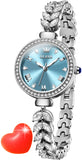 OLEVS 9971 Mermaid Full Diamond Quartz Women's Watch: Waterproof, Luminous, Fully Diamond-Set, Mermaid-Themed Design.