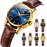 OLEVS Watches for Woman 6898 Golden Blue