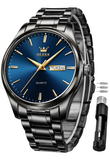 OLEVS Watches for Man 6898 Black Blue