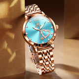 OLEVS 5189 Watch for Women Mesh Strap Fashion Rose Gold Dress Watches
