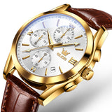 OLEVS Watches for Man 2872 Golden White