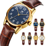 OLEVS Watches for Woman 5566 Golden Blue