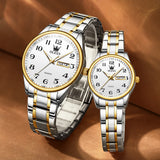 OLEVS Watches for Woman 5567 GL Golden White