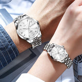 Silver Strap-White Dial Silver Trim