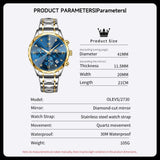 OLEVS Watches for Man 2730 Golden Blue