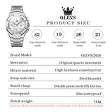 OLEVS Watches for Man 3626 White