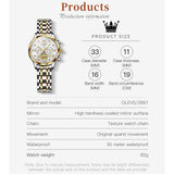 OLEVS Watches for Woman 2897 Golden White