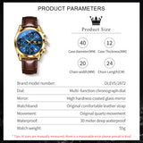 OLEVS Watches for Man 2872 Golden Blue