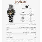 OLEVS 2897 Watches for Womens Business Luxury Casual Analog Quartz Diamond Stainless Steel Chronograph Waterproof Luminous ladies Watches Reloj Para Mujer Gold/White/Black/Blue