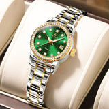 OLEVS 7003 Automatic Watches for Women Stainless Steel Durable Women's Watches Waterproof Business Womens Luxury Watches Fashion Luminous Date Self Winding Watches for Women Reloj para Mujer