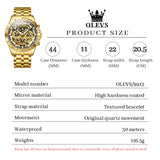 OLEVS Watches for Man 9913 Golden Black