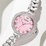 OLEVS 9971 Mermaid Full Diamond Quartz Women's Watch: Waterproof, Luminous, Fully Diamond-Set, Mermaid-Themed Design.