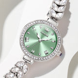 OLEVS 9971 Mermaid Full Diamond Quartz Women's Watch: Waterproof, Luminous, Fully Diamond-Set, Mermaid-Themed Design.