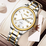 OLEVS Watches for Man 5563 Golden White