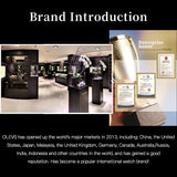 OLEVS 3660 Chronograph Watches for Men Fashion Dress Analog Quartz Moon Phase Stainless Steel Waterproof Luminous Date Luxury Mens Wrist Watches Reloj Para Hombre Rose/Black