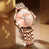 OLEVS 5189 Watch for Women Mesh Strap Fashion Rose Gold Dress Watches