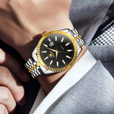 OLEVS 5593 Men's Quartz Watch, Elegant Design with Sub-Dial, Calendar Display, Perfect for Dates and Multiple Occasions
