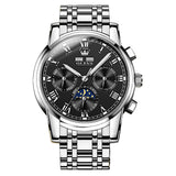 Black Strap-Black Dial Silver Trim