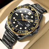 OLEVS 3610 Mens Watches, Silver Dress Gold Classic Luxury Big Large Face Waterproof Watches for Men, Analog Two Tone Stainless Steel Men Wrist Watch