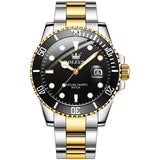 Two Tone Strap - Black Dial Gold Trim