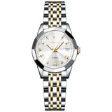 Two Tone Strap - White Dial Silver Trim