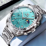 OLEVS 3618 Watches for Men Business Dress Luxury Casual Analog Quartz Stainless Steel Waterproof Luminous Date Mens Wrist Watches Reloj Para Hombre