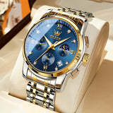 OLEVS Watches for Man 2858 Golden Blue