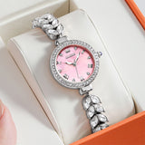 OLEVS 9971 Mermaid Full Diamond Quartz Women's Watch: Waterproof, Luminous, Fully Diamond-Set, Mermaid-Themed Design.