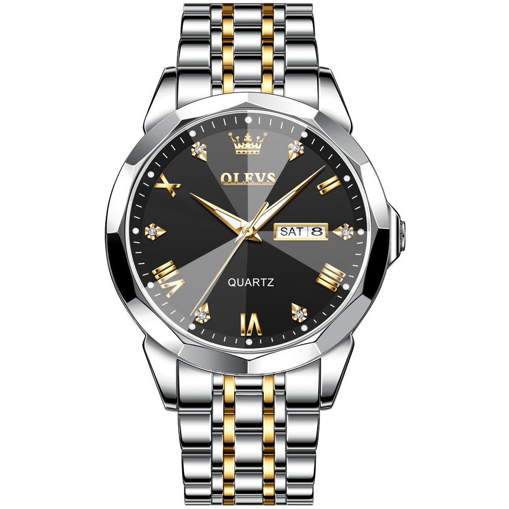 Two Tone Strap - Black Dial Gol Trim