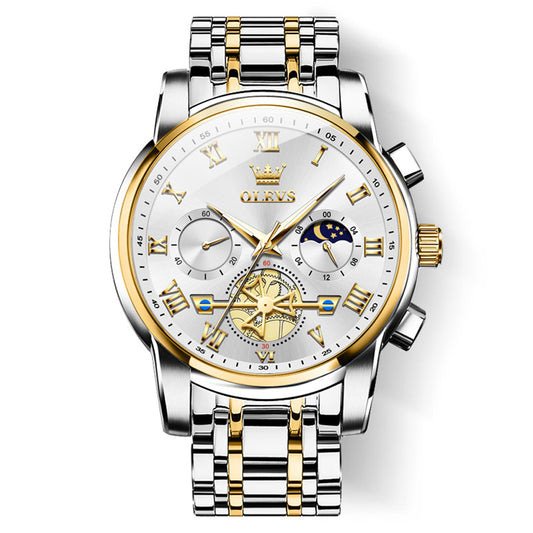 Two Tone Strap - White Dial Gold Trim