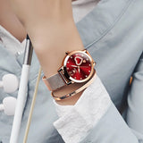 OLEVS 5189+DW Rose Gold Watches for Women Fashion Dress Elegant Luxury Womens Watches Japanese Analog Quartz Diamond Waterproof Luminous Ladies Watches Bracelet Gifts Set Reloj para Mujer