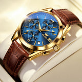 OLEVS Watches for Man 2872 Golden Blue