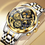 OLEVS Watches for Man 9947 Golden Black