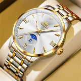 OLEVS Watches for Man 3646 Golden White