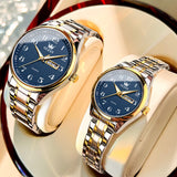 OLEVS Watches for Woman 5567 GL Golden Blue