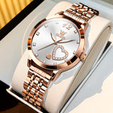 OLEVS 5189 Watch for Women Mesh Strap Fashion Rose Gold Dress Watches