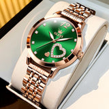 OLEVS 5189 Watch for Women Mesh Strap Fashion Rose Gold Dress Watches